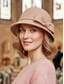 billiga Kvinnors hattar-Damhatt i polyester med rosett, elegant och snygg, finns i flera färger, perfekt för både vardagliga och formella tillfällen