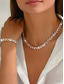 cheap Wedding Accessories-Women's Alloy Zircon Necklace and Bracelet Set – Elegant Gold and Silver Tone, Perfect for Special Occasions and Gift Giving