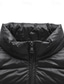 ieftine Vesta pufă pentru bărbați-Bărbați Vestă jos Γιλέκο Gilet Vacanță Zilnic Dată Modă Casual Toamnă Iarnă Buzunar Puf de Rață Poliester Cald Comfortabil Culoare solidă Fermoar Guler de stand Fit regulat Negru Roșu-aprins