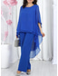 billige Blusedresser for kvinner-Dame Bluse 3/4 ermer Klokke Multi Layer Elegant Formell Blå Svart Rosa Sommer Normal