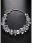 abordables Collier pour femme-Ensemble collier et boucles d'oreilles en cristal argenté pour femme - bijoux glamour ornés de strass pour les fêtes, les mariages et les soirées.