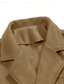 preiswerte Herren-Blazer &amp; -Anzüge-Herren Parka Trenchcoat Täglich Urlaub Herbst Winter Polyester Warm Weich Oberbekleidung Bekleidung Mode Klassisch Einfach Tasche Revers Doppelreihig