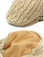 abordables Chapeaux pour hommes-Bonnet béret en maille pour homme – doublé polaire pour plus de chaleur, plusieurs couleurs, design élégant en maille torsadée pour l'hiver.