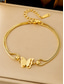 economico Bracciale da donna-Bracciale alla caviglia da donna in acciaio inossidabile a forma di farfalla, disponibile in oro e argento, elegante design a catena con dettagli a forma di cuore, perfetto per un abbigliamento casual e da sera