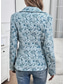 economico Blazer e Completi-Per donna Completi Confortevole Tasca Elegante Moda Stile retrò Moderno Floreale Scuola Formale All'aperto Lavoro Regolare Collo ripiegato Vestibilità regolare Manica Lunga Capispalla Blu Rosa Marrone