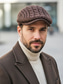 abordables Chapeaux pour hommes-Bonnet béret en maille pour homme – doublé polaire pour plus de chaleur, plusieurs couleurs, design élégant en maille torsadée pour l'hiver.