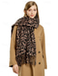 preiswerte Schals für Damen-Damenschal mit Leopardenmuster – weicher und bequemer Polyesterstoff, in verschiedenen Farben erhältlich, perfekt für Freizeit und Winter.