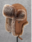 abordables Chapeaux pour hommes-Chapeau trappeur en fausse fourrure pour homme, chaud et élégant, disponible en noir et marron, parfait pour les temps froids et les activités hivernales en extérieur.