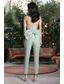 preiswerte Overalls für Mütter-Overalls A-Linie Abnehmbar Brautmutterkleid Ärmellos Herzförmiger Ausschnitt Trägerlos Elegant Minimalistisch Formell Hochzeitsgast Formeller Abend Satin mit Schleife(n) Einfarbig