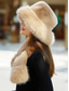 abordables Chapeaux pour femmes-Ensemble bonnet et écharpe en fausse fourrure pour femme – disponible en plusieurs couleurs, doux et confortable pour l'hiver, parfait pour un look tendance par temps froid.