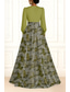 ieftine Rochii de seară în linie A-Rochie de seară elegantă A-Line cu brocart floral rochie formală nuntă formală lungime pe podea mânecă lungă guler în V buzunar din satin cu fanta pliată