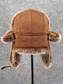 abordables Chapeaux pour hommes-Chapeau trappeur en fausse fourrure pour homme, chaud et élégant, disponible en noir et marron, parfait pour les temps froids et les activités hivernales en extérieur.