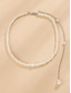 preiswerte Hochzeit ACC-Perlen-Halskette für Damen mit zartem Anhänger – eleganter Brautschmuck mit feiner Kette &amp;baumelnde Perlen, perfekt für Hochzeitskleider und Brautkleider mit tiefem Rückenausschnitt