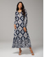 billige Ferie kjoler-boho abstrakt dyreprint maxikjole