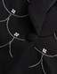baratos Blazers e Coletes-Blazer feminino paletó esportivo ajuste reto formal vestido de convidada de casamento elegante com mangas longas decote em V lapelas xale com fecho único e aplicações de renda
