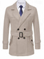 preiswerte Herren-Blazer &amp; -Anzüge-Herren Parka Trenchcoat Täglich Urlaub Herbst Winter Polyester Warm Weich Oberbekleidung Bekleidung Mode Klassisch Einfach Tasche Revers Doppelreihig