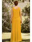 cheap Mom's Dress Sets-Two Piece A-Line Floor Length Party Dress Cocktail Dress Wedding Guest Dress Mother of the Bride Dress Sleeveless Crew Neck Elegant Minimalist Formal Wedding Guest Chiffon Wrap Included with Ruffles