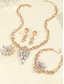 voordelige Huwelijk ACC-3-delige set kristallen sieraden voor dames - sprankelende strass ketting, oorbellen &amp;armband, elegante roségouden bruidsaccessoires voor bruiloften &amp;feest evenementen