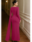 preiswerte Abendkleider-Schlauchkleid Bodenlange Schleppe Bodenlang Ballkleid mit Cape Abendkleid Festliche Kleidung Elegant Promi-Stil Langarm U-Boot-Ausschnitt Formell Stretch-Crêpe mit Schal