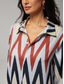abordables Vestidos de vacaciones-vestido camisero largo de satén con estampado geométrico