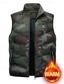 billige Herre Puffer Vest-Herre Puffer Vest سترة Gilet Feriereise Daglig Stevnemøte Mote Fritid Høst vinter Lomme Polyester Hold Varm Bekvem Kamuflasje Farge Glidelås Høy krage Normal Svart Militærgrønn Grå Vest