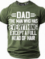 cheap Men's Funny T shirts-Mens Funny Dad T-Shirt - "The Man Who Has Everything Except A Full Head Of Hair" Graphic Short Sleeve Tee, Family Gift