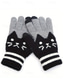 voordelige Dameshandschoenen-gebreide touchscreen-handschoenen voor dames, veelkleurig, kattenmotief, gezellig winteraccessoire
