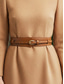 abordables Ceinture pour femme-Femmes Noir Marron Café Faux Cuir Alliage Élégant ancien Mode Été Printemps Automne