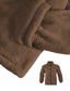 ieftine Jachetă sport-Bărbați Jachete Iarnă Palton Teddy Sacou Vacanță Zilnic Cald Buzunar Toamnă Iarnă Simplu Modă Clasic Guler de stand Regulat Negru Bleumarin Maro Kaki Gri Închis Jachete
