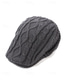 abordables Chapeaux pour hommes-Bonnet béret en maille pour homme – doublé polaire pour plus de chaleur, plusieurs couleurs, design élégant en maille torsadée pour l'hiver.
