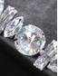 abordables Collier pour femme-Ensemble collier et boucles d'oreilles en cristal argenté pour femme - bijoux glamour ornés de strass pour les fêtes, les mariages et les soirées.