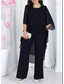 billige Blusedresser for kvinner-Dame Bluse 3/4 ermer Klokke Multi Layer Elegant Formell Blå Svart Rosa Sommer Normal