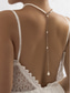 preiswerte Hochzeit ACC-Perlen-Halskette für Damen mit zartem Anhänger – eleganter Brautschmuck mit feiner Kette &amp;baumelnde Perlen, perfekt für Hochzeitskleider und Brautkleider mit tiefem Rückenausschnitt