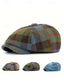 billige Herrehatter-Vintage britisk rutete avishatt for menn – polyestermateriale, flere farger, klassisk retrostil for fritids- og utendørsbruk