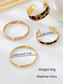 economico Bracciale da donna-braccialetti da donna in lega color oro con stampa leopardata – set da 4, elegante design con stampa animalier, perfetti per un abbigliamento casual e da sera