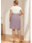 economico Set di abiti per la mamma-Due Pezzi Tubino Colonna Set di Abiti Lunghezza al ginocchio Abito da invitata a nozze Abito da cerimonia per signora Manica 3/4 Collo gioiello Elegante Ospite di nozze Chiesa Chiffon Raso Pizzo