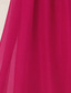 abordables Robes de bal de promo-Ligne A Longueur au sol Robes de Bal Robe de Soirée Élégant Style Célébrité Sans manches Une Épaule Bal de promo Formel Organza avec Froncé Fente