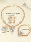 voordelige Huwelijk ACC-3-delige set kristallen sieraden voor dames - sprankelende strass ketting, oorbellen &amp;armband, elegante roségouden bruidsaccessoires voor bruiloften &amp;feest evenementen