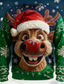 cheap Ugly Sweaters-Ugly Christmas Sweater Men&#039;s Elk Print Pullover Sweater Jumper Knitwear Crewneck Casual Vacation Daily Keep Warm Long Sleeve Spring Fall Winter Black Red Blue