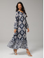 billige Ferie kjoler-boho abstrakt dyreprint maxikjole