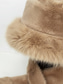 abordables Chapeaux pour femmes-Ensemble bonnet et écharpe en fausse fourrure pour femme – disponible en plusieurs couleurs, doux et confortable pour l'hiver, parfait pour un look tendance par temps froid.