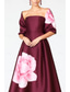 preiswerte Mamas Kleidersets-Zweiteilig A-Linie Bodenlang Satinkleid Kleid für Hochzeitsgäste Abendkleid Brautmutterkleid Ärmellos Trägerlos Elegant Formell Formeller Abend Familientreffen Satin Kurze Jackenkleider mit Blume