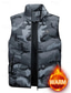 billige Herre Puffer Vest-Herre Puffer Vest سترة Gilet Feriereise Daglig Stevnemøte Mote Fritid Høst vinter Lomme Polyester Hold Varm Bekvem Kamuflasje Farge Glidelås Høy krage Normal Svart Militærgrønn Grå Vest