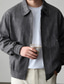 cheap Casual Jackets-Men's Lightweight Jacket Casual Jacket Daily Outdoor Pocket Spring Fall Plain Streetwear Stylish Turndown Regular Purple Green Dark Gray Jacket