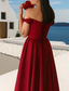 preiswerte A-Linie Abendkleider-A-Linie bodenlange formelle Kleider Abendkleid Quinceanera Kleider elegantes Party ärmellos Off-Shoulder Abendparty Hochzeit mit Schleife(n)