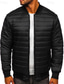 voordelige Heren donsjassen &amp; parka's-Voor heren Winterjas Pufferjas Zak Polyester Vakantie Alledaagse kleding Afspraakje Normaal Modieus Casual Comfortabel Thermisch Warm Herfst winter Effen / effen kleur Zwart Rood Blauw Leger Groen