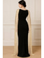 cheap Sheath Evening Dresses-Sheath Column Floor Length Prom Dresses Evening Gown Ball Gown Formal Dress Elegant Glittering High Split Long Sleeve V Neck Wedding Formal Pocket Sequined Stretch Crepe with Glitter