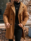 economico Trench da uomo-Per uomo Cappotto Invernale Giacca in Pile Cappotto Trench lungo Trench Quotidiano All'aperto Autunno Inverno Poliestere Calore Termico Capispalla Abbigliamento Classico Casual Semplice Tasca Collo a