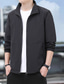 preiswerte Lässige Jacken-Herren Leichte Jacke Freizeitjacke Lässig Täglich Sport Tasche Frühling Herbst Einfach Streetwear Stilvoll Stehkragen Regulär Schwarz Marineblau Khaki Armeegrün Dunkelgray Jacken