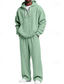 billiga grundläggande sweatsuits-Herr Huvtröja Träningsoverall Våffla hoodies Huvtröja &amp; byxor Uppsättning Luvtröja Dagligen Utomhus Semester Dagliga kläder Snörning Halv dragkedja Slät Vinrött Svart Vit Sportkläder Sport Mode Höst